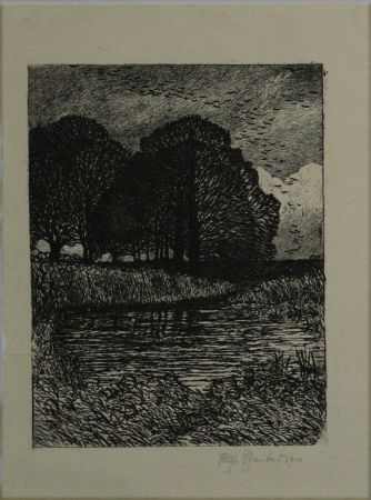 Gravure Bantau - Untitled (idyllic landscape)