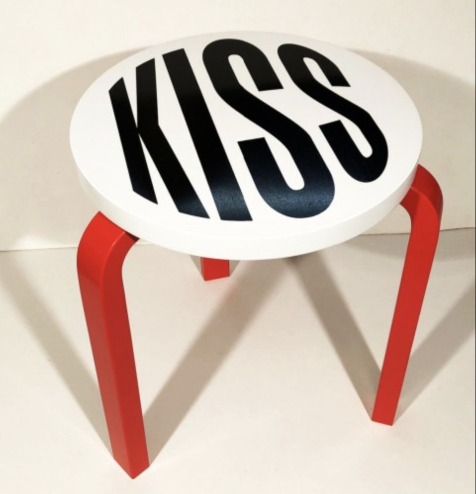 Gravure Sur Bois Kruger - Untitled (Kiss)