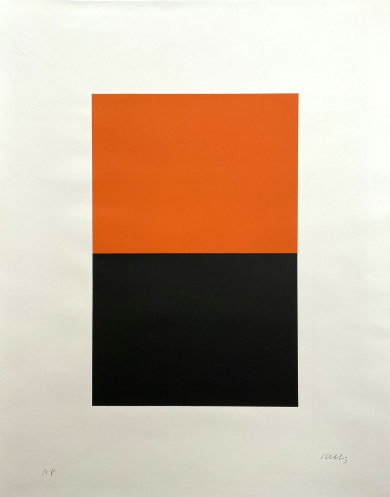 Lithographie Kelly - Untitled (Orange/Black)