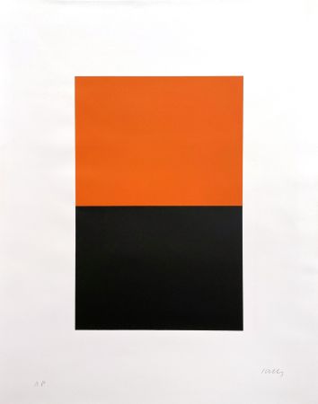 Lithographie Kelly - Untitled (Orange/Black)