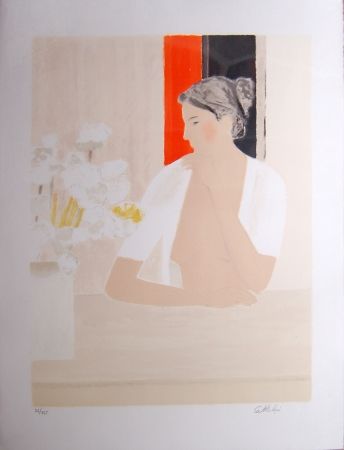 Lithographie Cathelin - Untitled (Portrait)