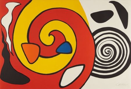 Lithographie Calder - Untitled (Spirals and Forms)
