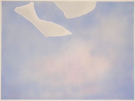 Lithographie Goode - Untitled (white paper clouds)