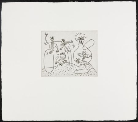 Sérigraphie Haring - Untitled (with Sean Kalish)