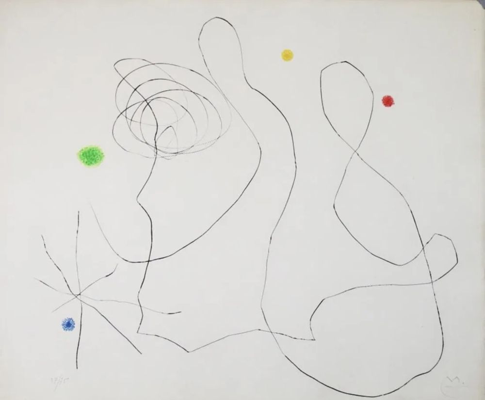 Eau-Forte Et Aquatinte Miró - Untitled X (from Flux de l'Aimant)