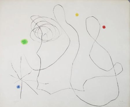 Eau-Forte Et Aquatinte Miró - Untitled X (from Flux de l'Aimant)