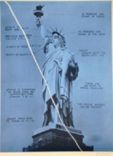 Sérigraphie Monory - USA 76 - Statue de la liberté