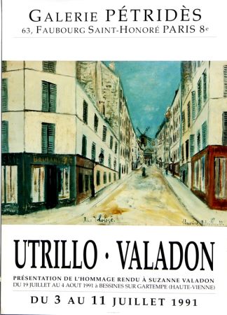 Affiche Utrillo - Utrillo-Valadon  Rue Tholozé