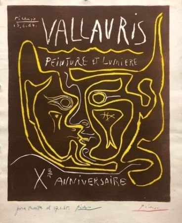 Linogravure Picasso - Vallauris. Peinture et lumière X Anniversaire