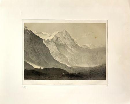 Lithographie Martens - Vallée de Grindewald