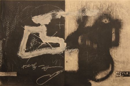 Lithographie Tàpies - Variations 13