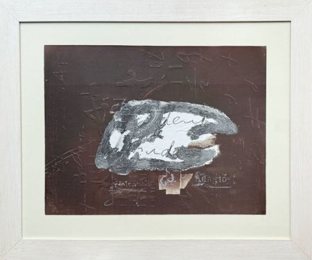 Lithographie Tàpies - Variations sur un thème musical 10
