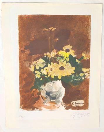 Eau-Forte Braque - Vase de fleurs jaunes 