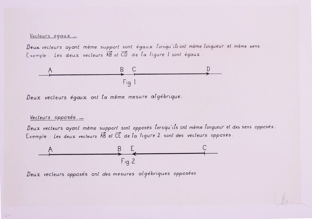 Lithographie Venet - VECTEURS