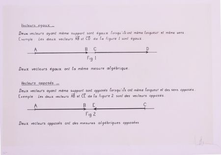 Lithographie Venet - VECTEURS