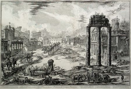 Gravure Piranesi - Veduta di Campo Vaccino 