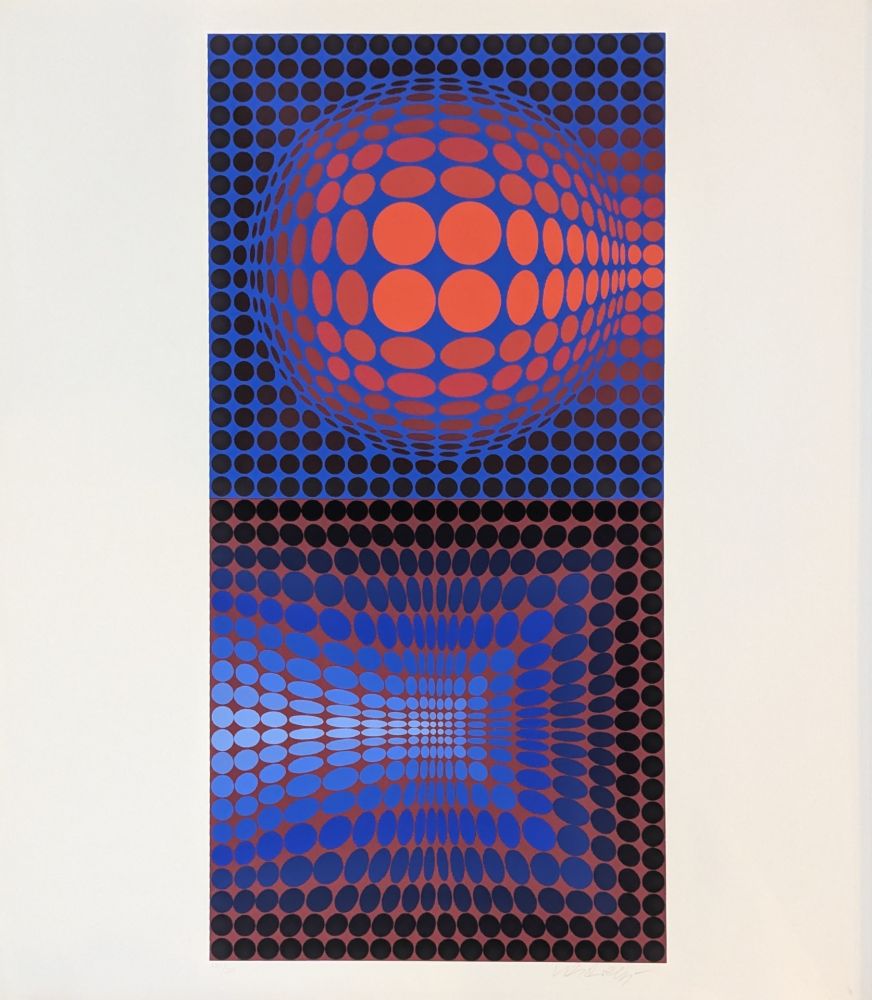 Sérigraphie Vasarely - Vega Pauk 