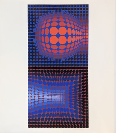 Sérigraphie Vasarely - Vega Pauk 