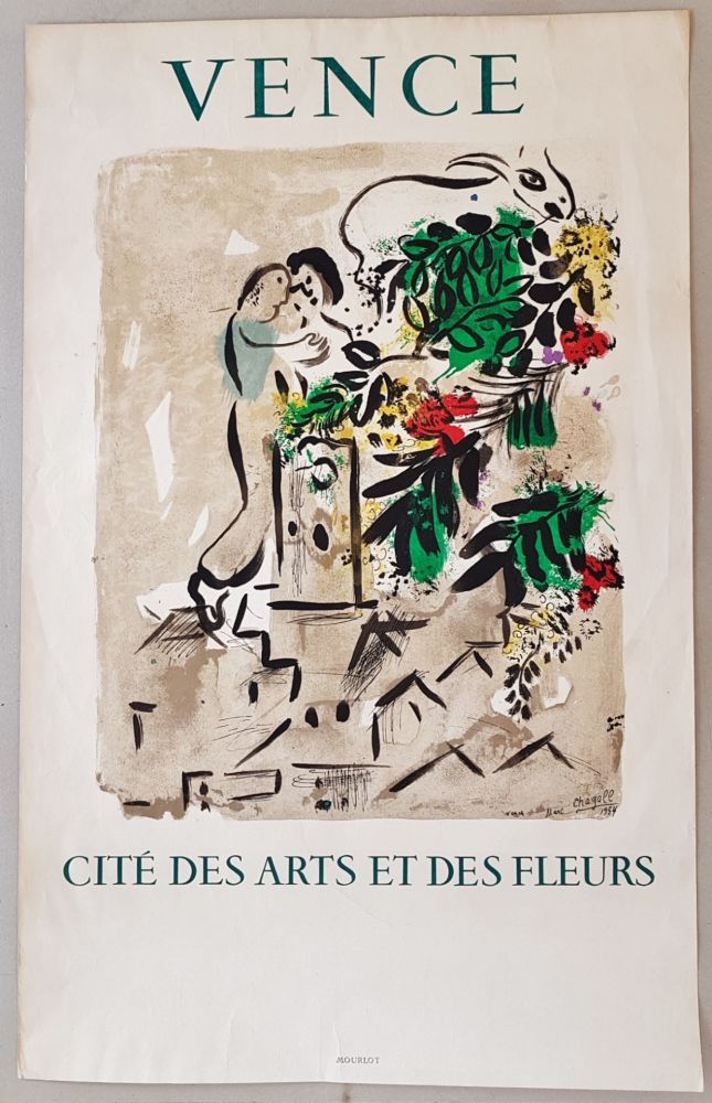 Lithographie Chagall - Vence Cite des Arts et des Fleurs