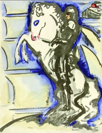 Pochoir Van Dongen - Venise- The horse rider