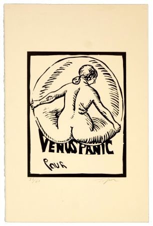 Linogravure Topor - Venus Panic