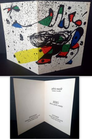 Lithographie Miró - Vernissage Miró Dibuixos, Gouaches, Monotips Galeria Maeght 