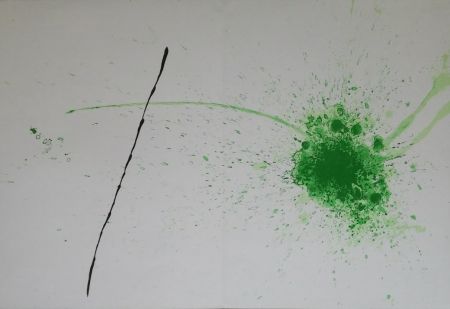 Lithographie Miró - Vert
