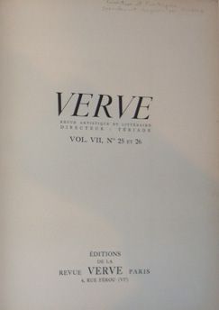 Livre Illustré Picasso - Verve 25 et 26