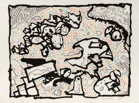 Gravure Alechinsky - Vibrions