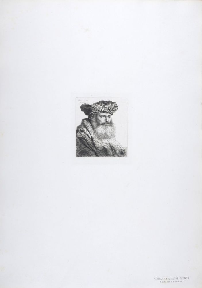 Héliogravure Rembrandt - Vieillard a barbe carrée