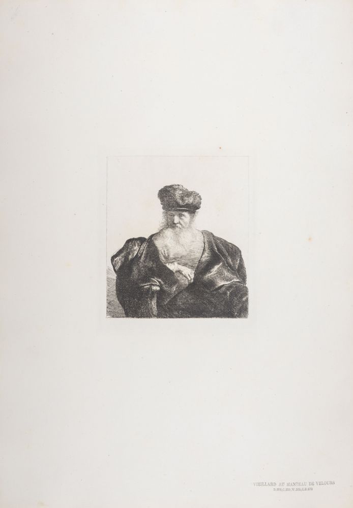 Héliogravure Rembrandt - Vieillard au manteau de velours