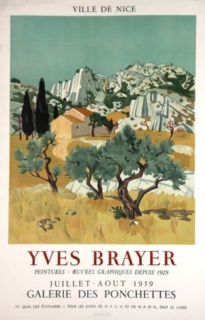 Lithographie Brayer - Ville de Nice