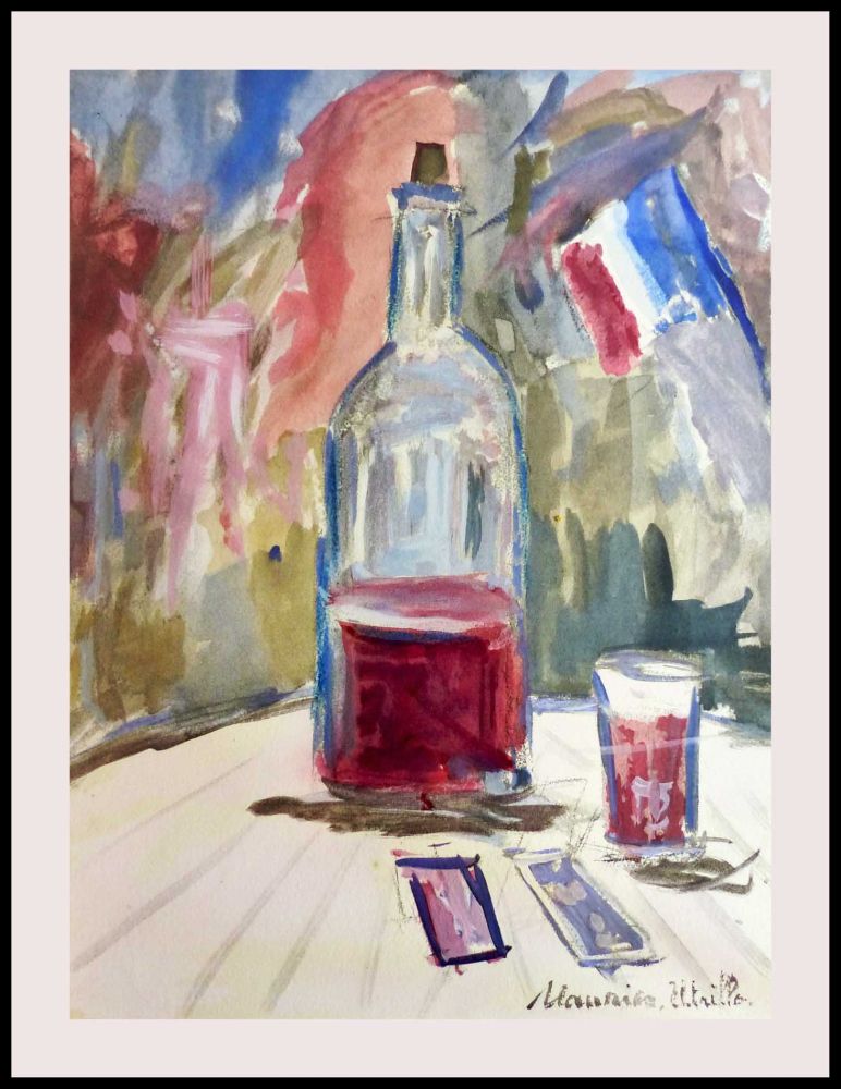 Pochoir Utrillo - VIN DU 14 JUILLET