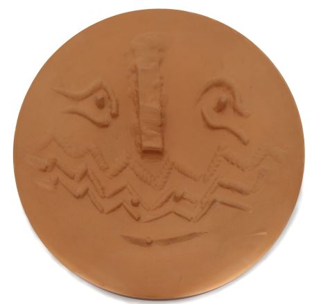 Céramique Picasso - Visage au masque de chevrons
