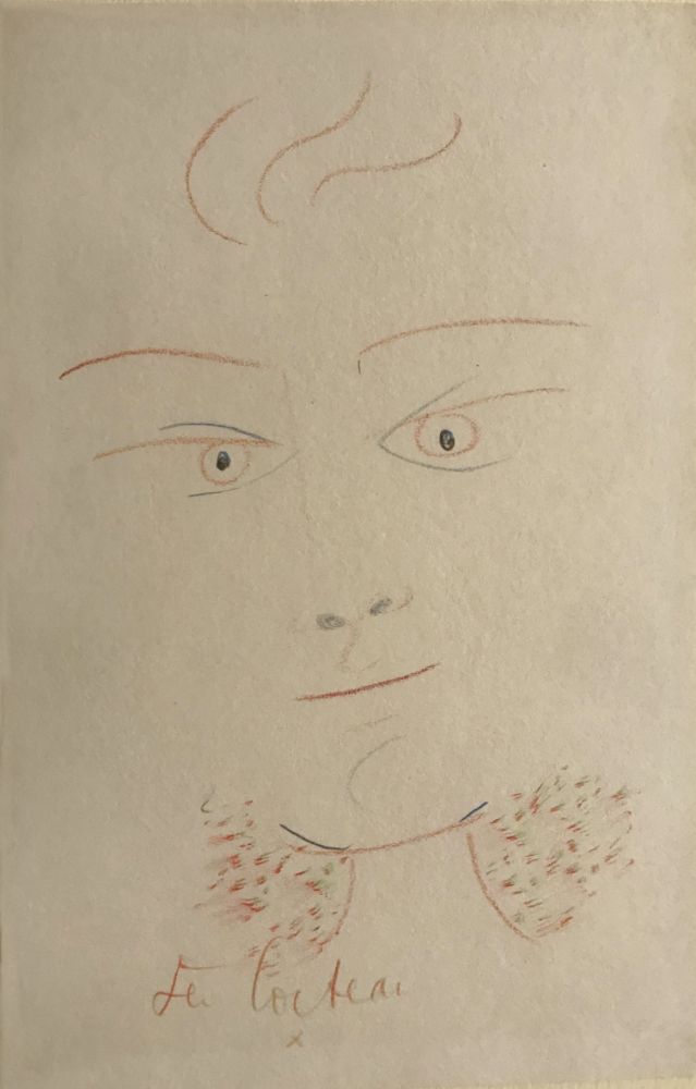 Monotype Cocteau - Visage Multi Colour. UNIQUE PIECE DRAWING