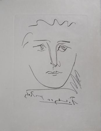 Gravure Picasso - Visage pour Roby