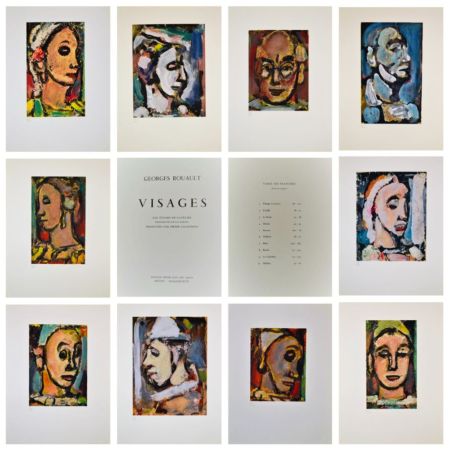 Lithographie Rouault - Visages Portfolio