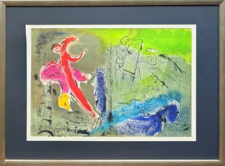 Lithographie Chagall - Vision de Paris