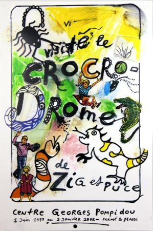 Affiche De Saint Phalle - Visitez Le Crocrodome  De Zig et Puce