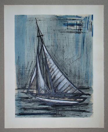 Lithographie Buffet - Voilier, 1959