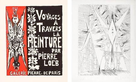 Eau-Forte Lam - VOYAGE À TRAVERS LA PEINTURE. La première gravure de Wifredo Lam (numérotée et signée, 1946)