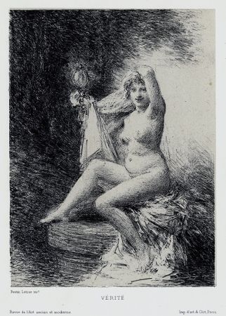 Lithographie Fantin-Latour - Vérité (petite planche)