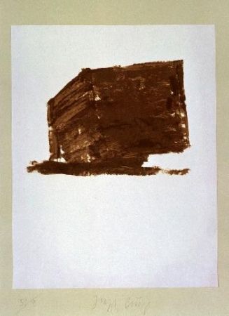 Lithographie Beuys - Wandernde Kiste Nr.1
