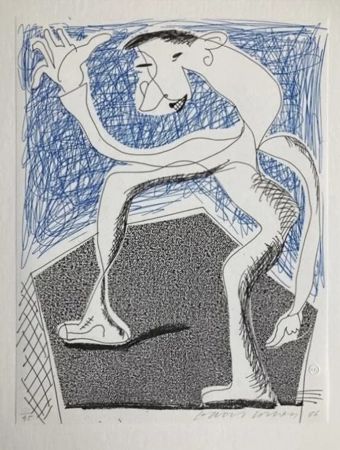 Sérigraphie Hockney - Waving