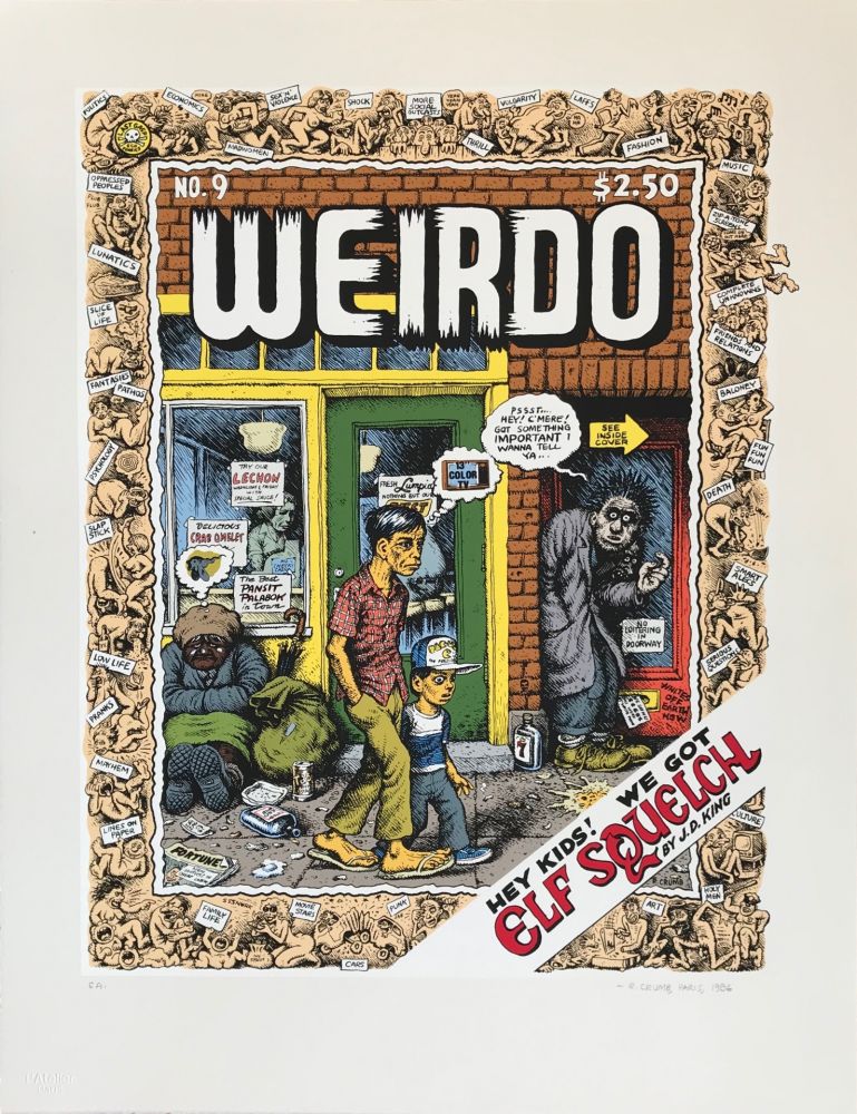 Sérigraphie Crumb - Weirdo, 1986