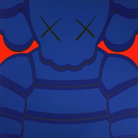 Sérigraphie Kaws - What Party - Blue