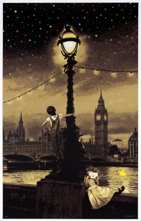Sérigraphie Roamcouch - When you wish upon a star - London (sepia edition)