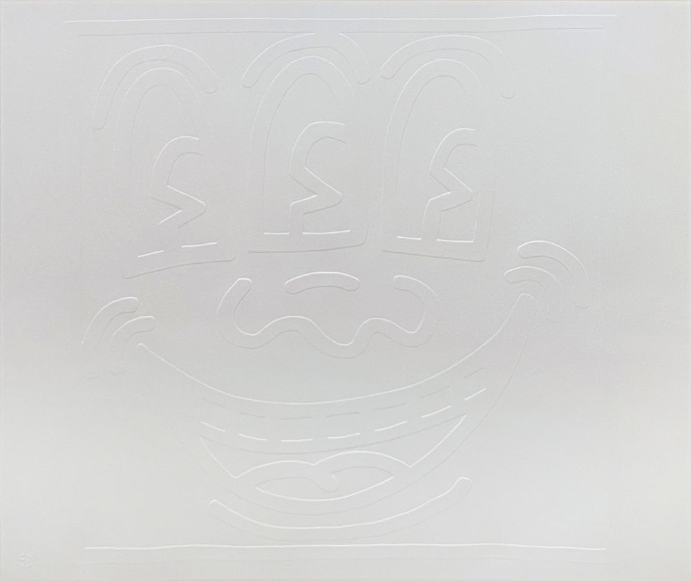 Sérigraphie Haring - White Icons (E) - Three Eyed Man