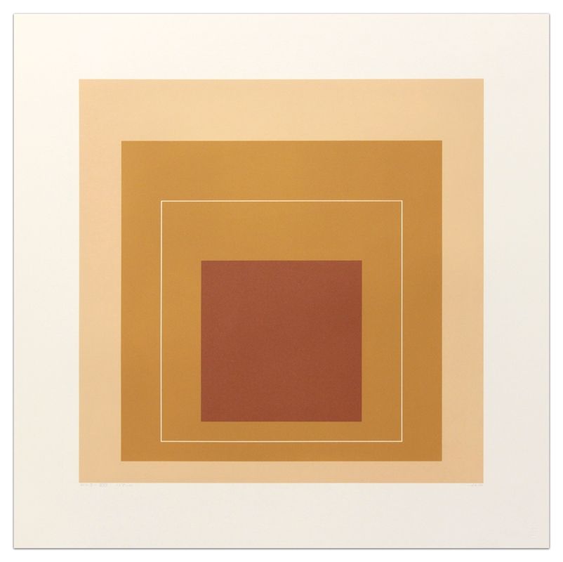 Lithographie Albers - White Lines Square XVI