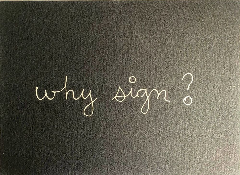 Sérigraphie Vautier - Why sign?